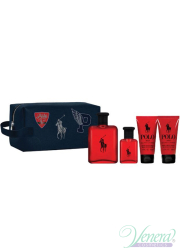 Ralph Lauren Polo Red Set (EDT 125ml + EDT 40ml + H&B Wash 50ml + AS Balm 50ml) for Men