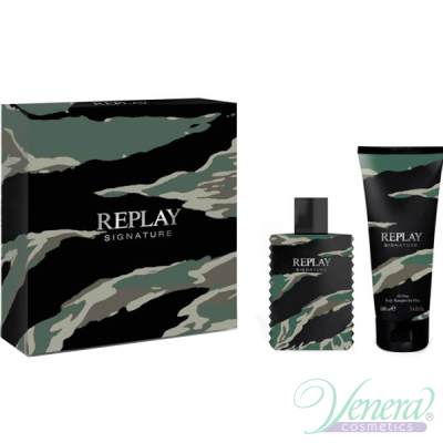 Replay Signature Set (EDT 30ml + All Over Body Shampoo 100ml) for Men Men's Gift sets