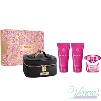 Versace Bright Crystal Absolu Set (EDP 90ml + BL 100ml + SG 100ml + Bag) for Women Women's Gift sets