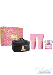 Versace Bright Crystal Set (EDT 90ml + BL 100ml + SG 100ml + Bag) for Women Women's Gift