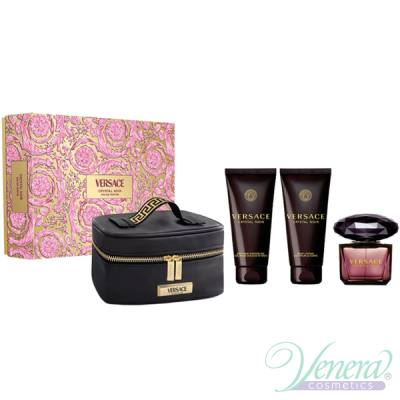 Versace Crystal Noir Set (EDP 90ml + BL 100ml + SG 100ml + Bag) for Women Gift Sets