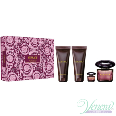 Versace Crystal Noir Set (EDP 90ml + EDP 5ml + BL 100ml + SG 100ml) for Women Gift Sets