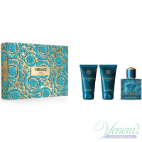 Versace Eros Eau de Parfum Set (EDP 50ml + AS Balm 50ml + SG 50ml) for Men Gift Sets