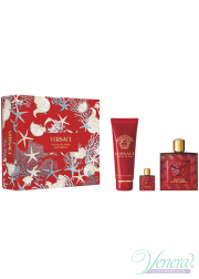 Versace Eros Flame Set (EDP 100ml + EDP 5ml + S...