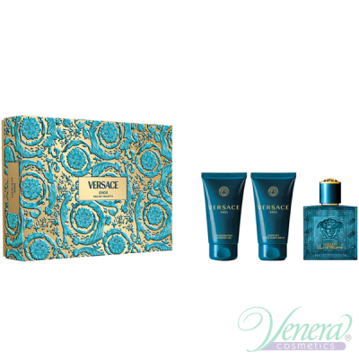 Versace Eros Set (EDT 50ml + AS Balm 50ml + SG 50ml) for Men Men's