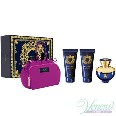 Versace Pour Femme Dylan Blue Set (EDP 100ml + BL 100ml + SG 100ml + Bag) for Women Women's Gift sets
