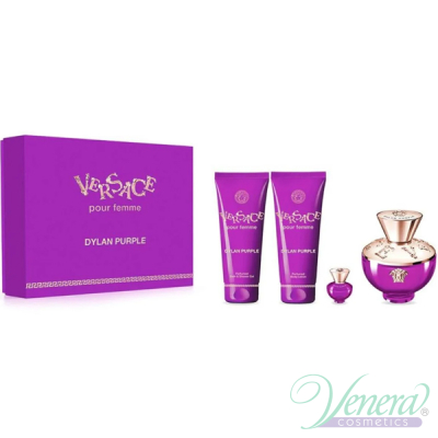 Versace Pour Femme Dylan Purple Set (EDP 100ml + EDP 5ml + BL 100ml + SG 100ml) for Women Women's Gift sets