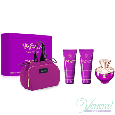 Versace Pour Femme Dylan Purple Set (EDP 100ml + BL 100ml + SG 100ml + Bag) for Women Women's Gift sets