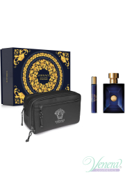 Versace Pour Homme Dylan Blue Set (EDT 100ml + EDT 10ml + Bag) for Men Men's Gift sets
