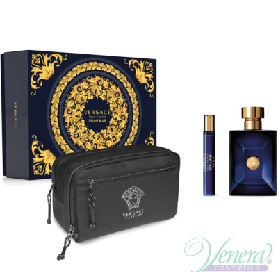Versace Pour Homme Dylan Blue Set (EDT 100ml + EDT 10ml + Bag) for Men Men's Gift sets
