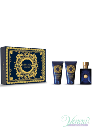 Versace Pour Homme Dylan Blue Set (EDT 50ml + ASB 50ml + SG 50ml) for Men Men's Gift sets