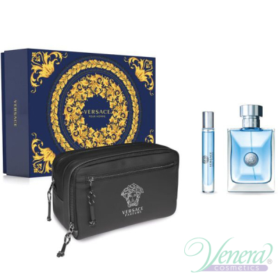 Versace Pour Homme Set (EDT 100ml + EDT 10ml + Bag) for Men Men's Gift sets
