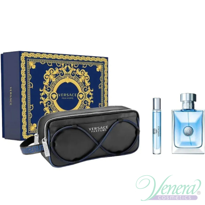 Versace Pour Homme Set (EDT 100ml + EDT 10ml + Bag) for Men Men's Gift sets