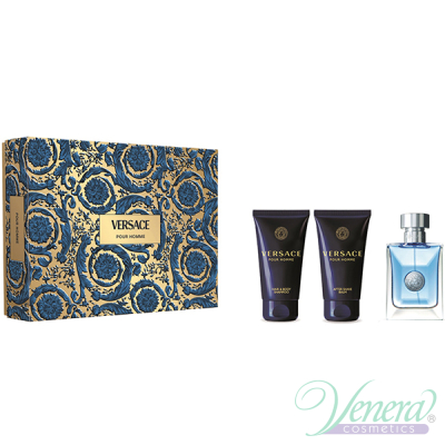 Versace Pour Homme Set (EDT 50ml + AS Balm 50ml + SG 50ml) for Men Men's Gift sets