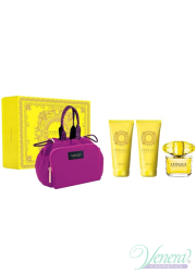 Versace Yellow Diamond Set (EDT 90ml + BL 100ml + SG 100ml + Bag) for Women Women's Gift sets