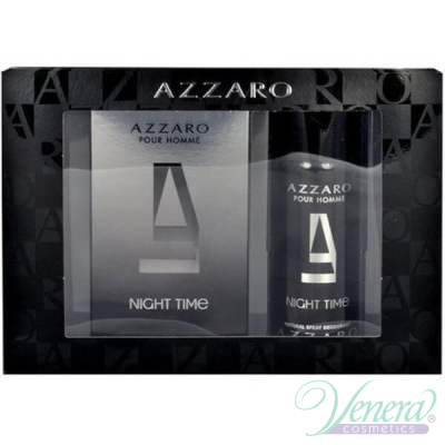 Azzaro Pour Homme Night Time Set (EDT 100ml + Deo Spray 150ml) for Men Men's