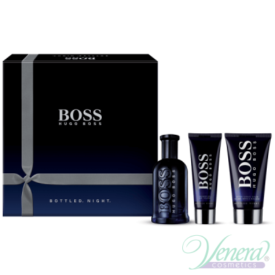 Boss Bottled Night Set (EDT 100ml + AS Balm 75ml + SG 50ml) for Men Men's
