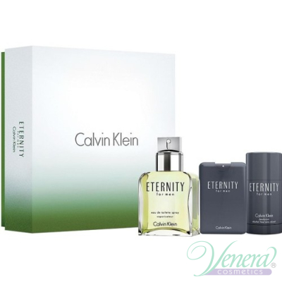 Calvin Klein Eternity Set (EDT 100ml +EDT 20ml + Deo Stick 75ml) for Men Men's