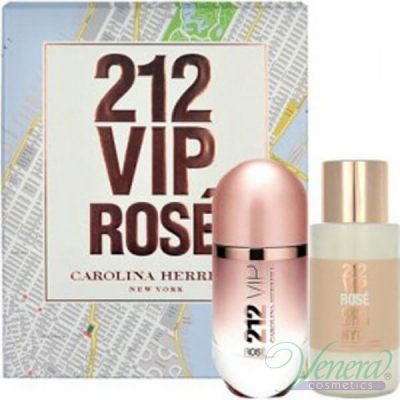 Carolina Herrera 212 VIP Rose Set (EDP 80ml+ BL 200ml) for Women Women's Fragrance