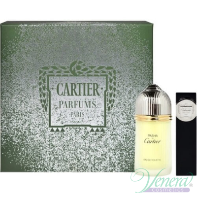 Cartier Pasha Set (EDT 100ml + EDT 9ml Pocket Spray) for Men Men's