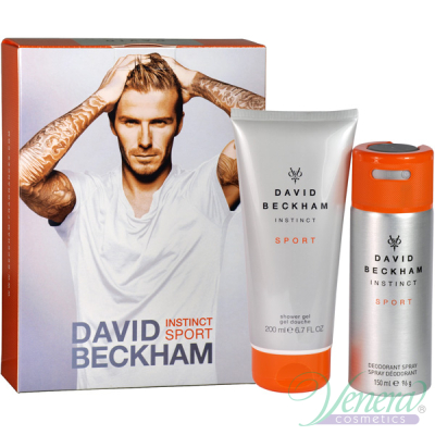 David Beckham Instinct Sport Set (Deo Spray 150ml + SG 200ml) for Men Men`s Gift sets