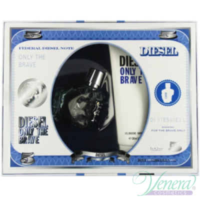 Diesel Only The Brave Set (EDT 50ml + AS Balm 70ml + SG 50ml) for Men Men's