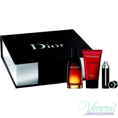 Dior Fahrenheit Set (EDT 100ml + EDT 3ml + SG 50ml) for Men Men's Gift sets