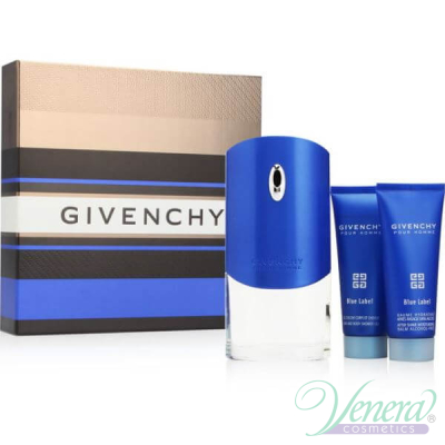 Givenchy Pour Homme Blue Label Set (EDT 100ml + AS Balm 75ml + SG 75ml) for Men Men's