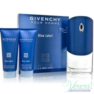 Givenchy Pour Homme Blue Label Set (EDT 100ml + AS Balm 75ml + SG 75ml) for Men Men's