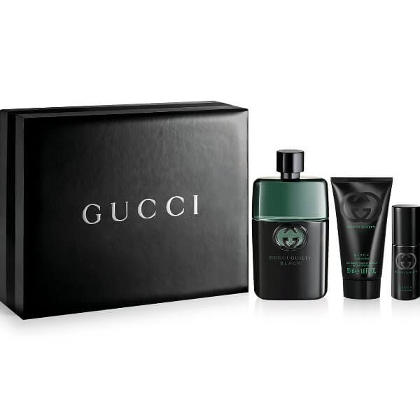 Gucci Guilty Black Pour Homme Set (EDT 90ml + EDT 8ml + SG 50ml) for ...