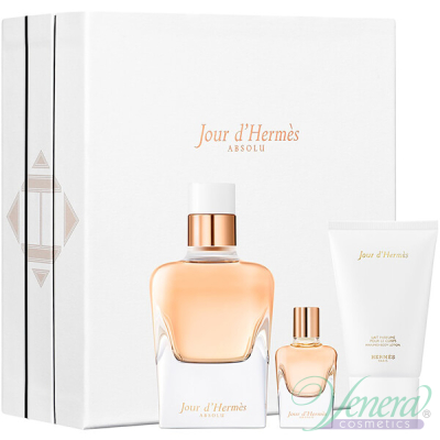 Hermes Jour d'Hermes Absolu Set (EDP 85ml + EDP 7,5ml + BL 30ml) for Women Women's Gift sets