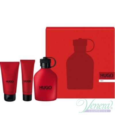 Hugo Boss Hugo Red Set (EDT 75ml + After Shave Balm 50ml + Shower Gel 50ml) for Men Men's Gift sets
