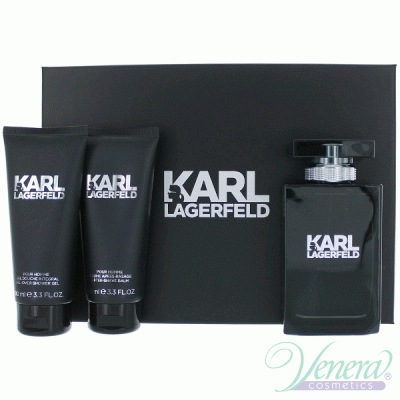 Karl Lagerfeld for Him Set (EDT 100ml + AS Balm 100ml + SG 100ml) for Men Men's Gift sets