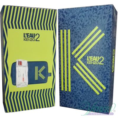 Kenzo L'Eau 2 Set (EDT 50ml + Fashion Pouch) for Men Men's Gift sets