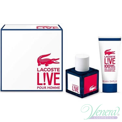 Lacoste Live Set (EDT 100ml + Shower Gel 100ml) for Men Men's Gift sets