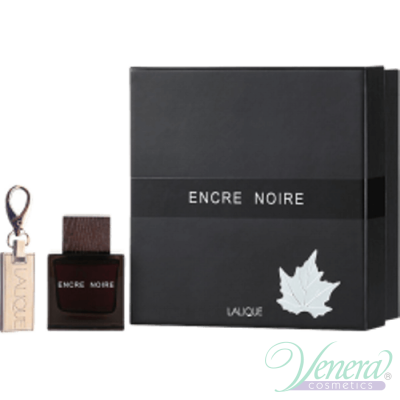 Lalique Encre Noire Set (EDT 100ml + Key Ring) for Men Men's