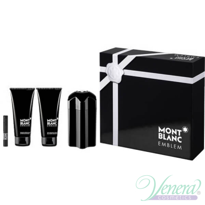 Montblanc Emblem Set (EDT 100ml + SG 100ml + AS Balm 100ml + EDT 1.2ml Emblem Intense) for Men Men's Gift sets