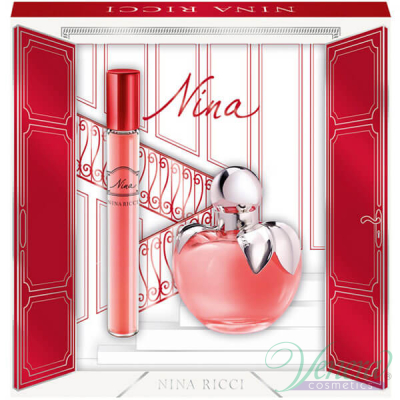 Nina Ricci Nina Set (EDT 50ml + EDT Roll-On 10ml) for Women Women's Gift sets