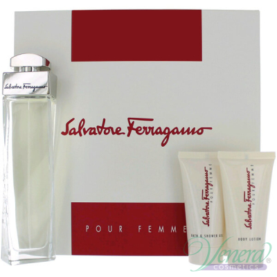 Salvatore Ferragamo Pour Femme Set (EDP 100ml + BL 50ml + SG 50ml) for Women Women's Gift sets