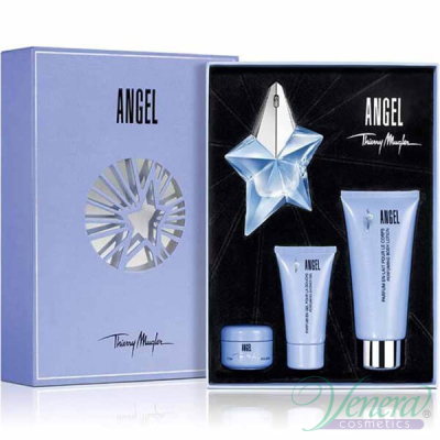 Thierry Mugler Angel Set (EDP 25ml + BL 100ml + SG 30ml + Body Cream 15ml) for Women for Women Women's Gift sets