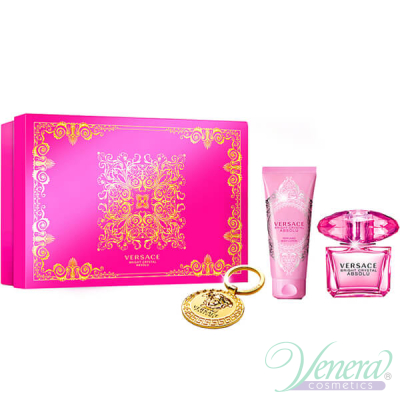 Versace Bright Crystal Absolu Set (EDP 90ml + BL 100ml + Keychain) for Women Women's Gift sets