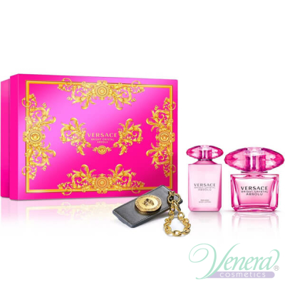 Versace Bright Crystal Absolu Set (EDP 90ml + BL 100ml + Bag Tag) for Women Women's Gift sets