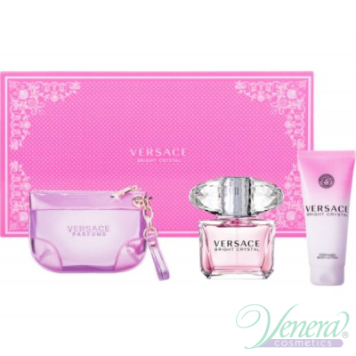 Versace Bright Crystal Set (EDT 90ml + BL 100ml + Bag) for Women Women's