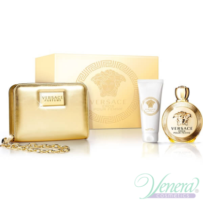 Versace Eros Pour Femme Set (EDP 100ml + BL 100ml + Bag) for Women Women's Gift sets