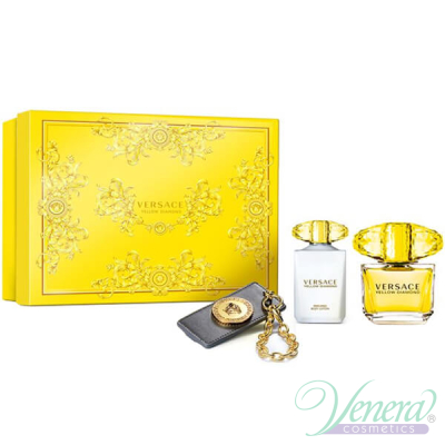 Versace Yellow Diamond Set (EDT 90ml + BL 100ml + Bag Tag) for Women Women's Gift sets