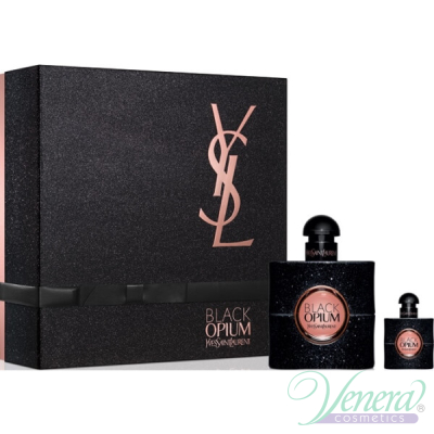 YSL Black Opium Set (EDP 50ml + EDP 7.5ml + Bag) for Women Women's Gift sets