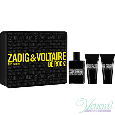 Zadig & Voltaire This is Him Set (EDT 50ml + SG 50ml + SG 50ml) Be Rock! for Men Men's Gift sets